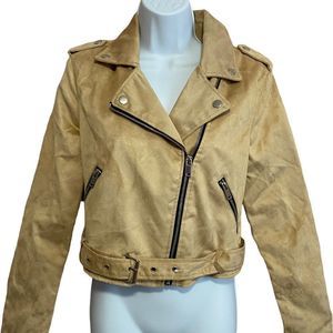Urban Retro NWT faux leather suede moto jacket coat